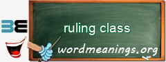 WordMeaning blackboard for ruling class